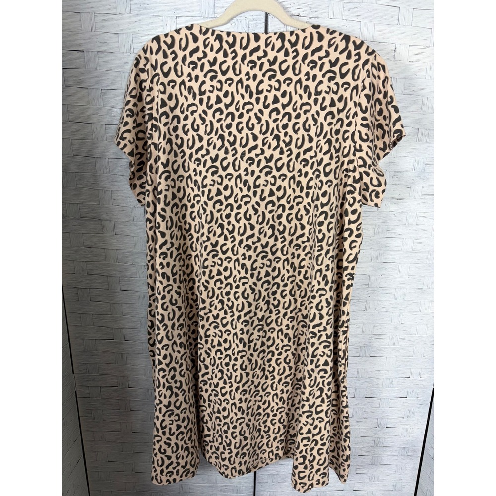 Go Softly Womens Dress House Patio Leopard Print Beaded V-Neck Knit Pockets - Picture 4 of 12